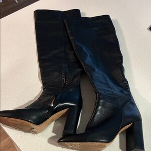 Zara Black Heeled Boots